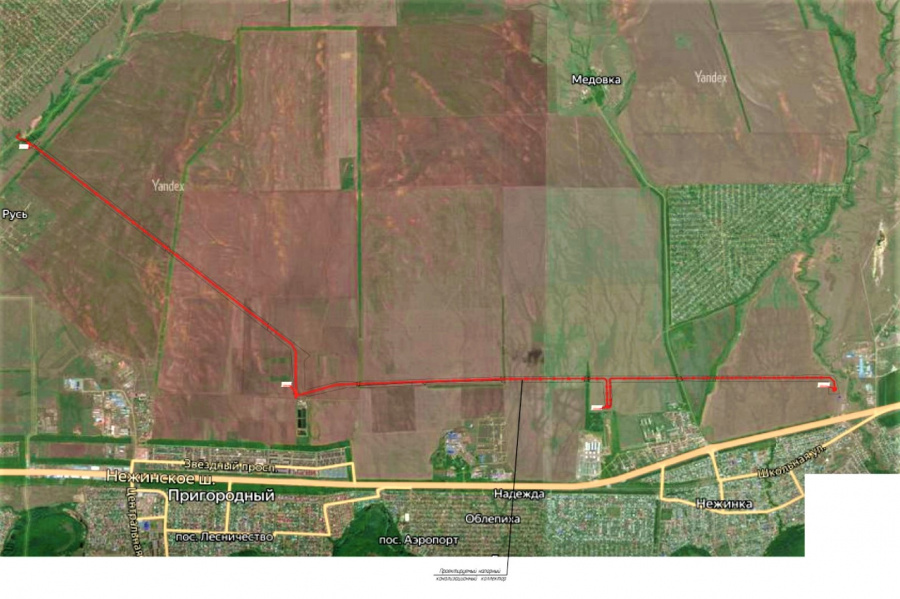 Нежинка оренбургский район карта