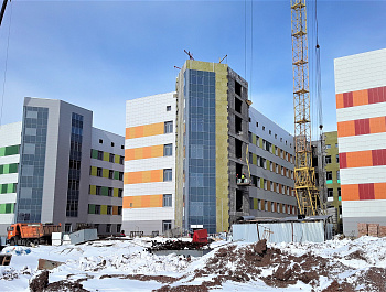 Строительство областной детской больницы в Оренбурге. Информация о ходе работ на 18 Марта 2022 г.